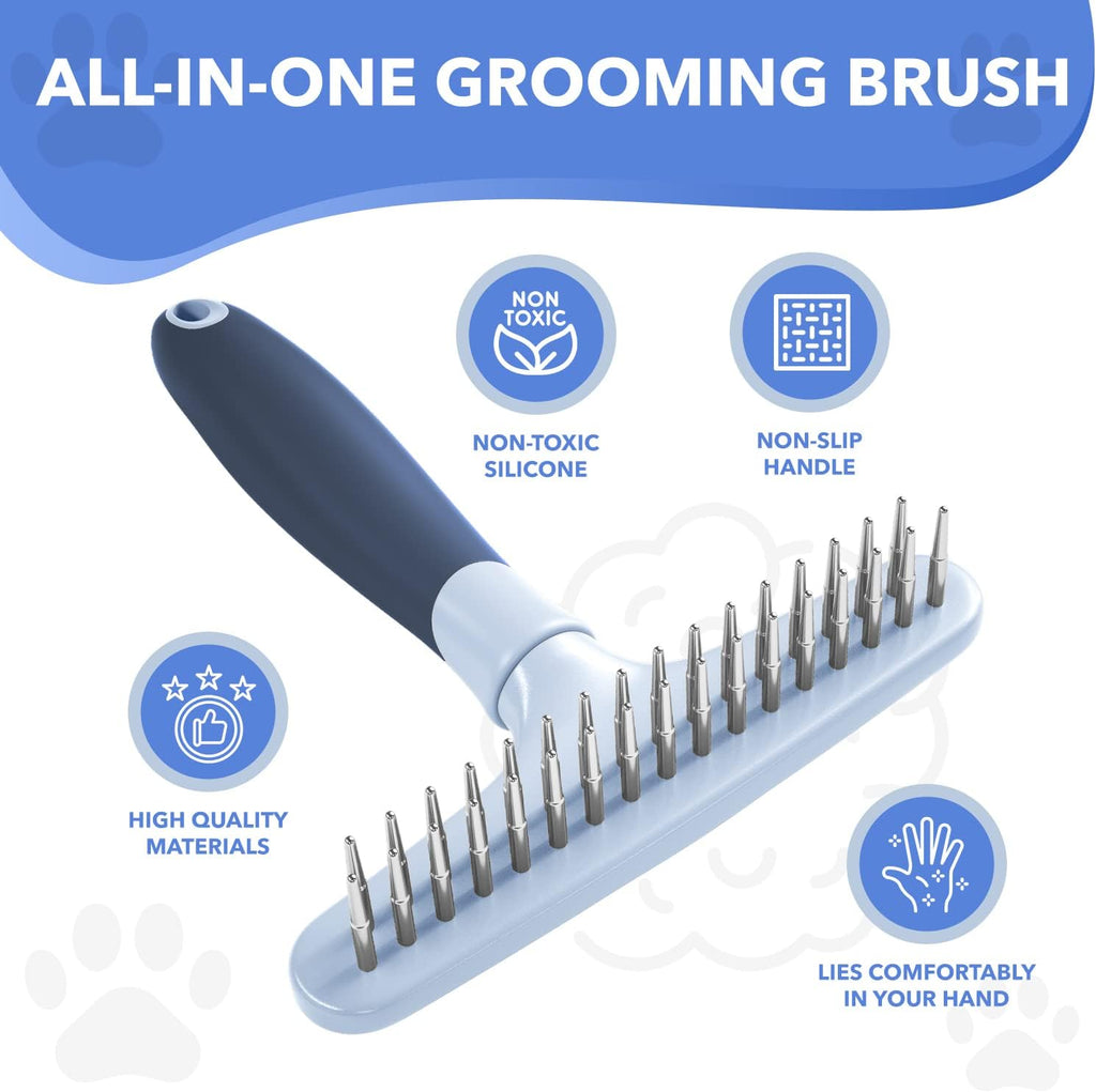 Pet Undercoat De-shedding Comb - Gentle Detangling, Universal for Long and Short-Haired Cats and Dogs