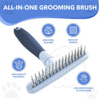 Pet Undercoat De-shedding Comb - Gentle Detangling, Universal for Long and Short-Haired Cats and Dogs