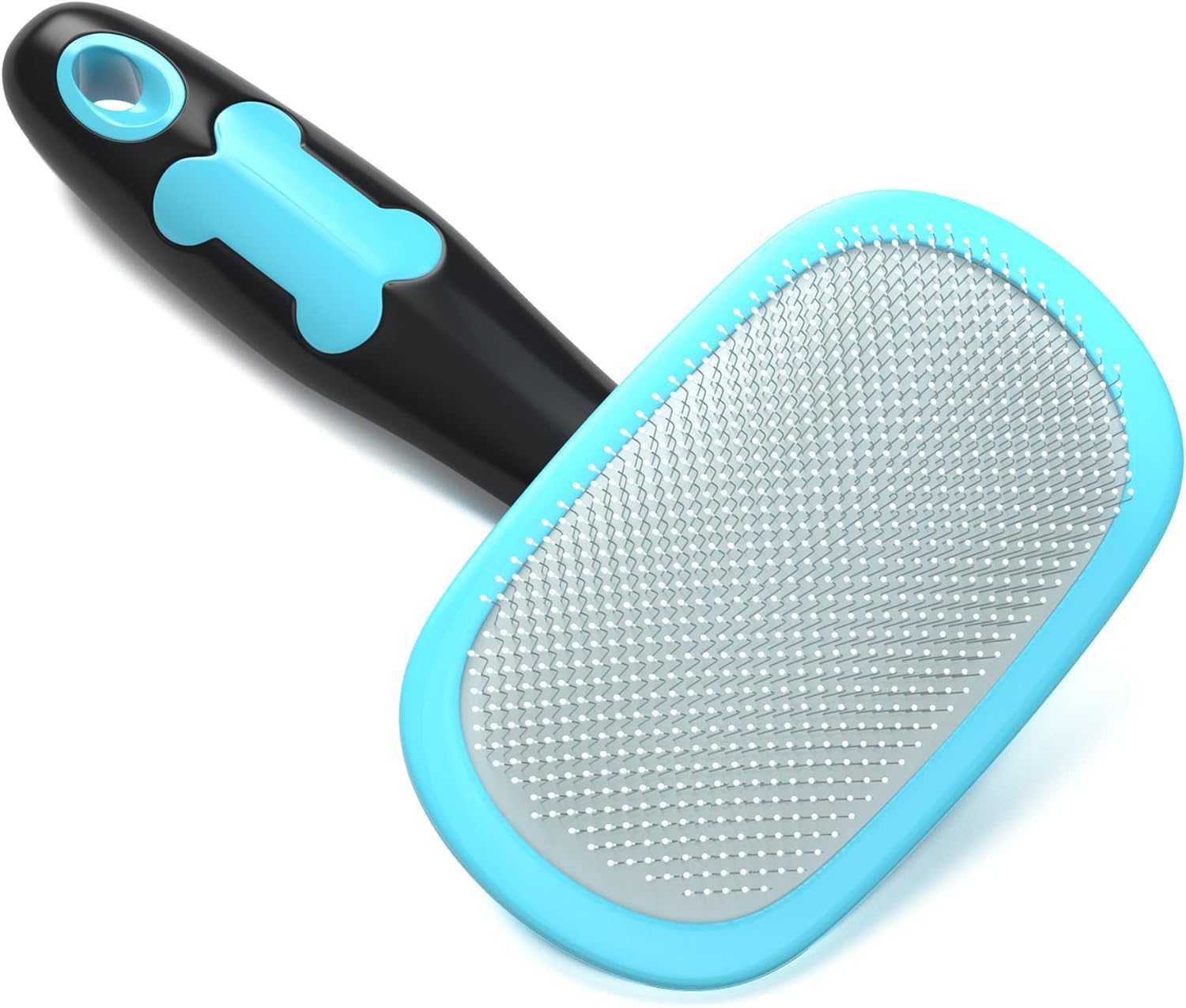 Pet De-shedding and Grooming Tool - Pet Massage Brush (Blue)