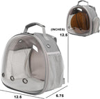Guinea Pig Backpack Carrier, Reptile Outdoor Used,Bearded Dragon Carrier Backpack with Clear Bubble Window,Small Animal Travel Backpack for Hedgehog Rat Parrot, Airline Approved ( Backpack)