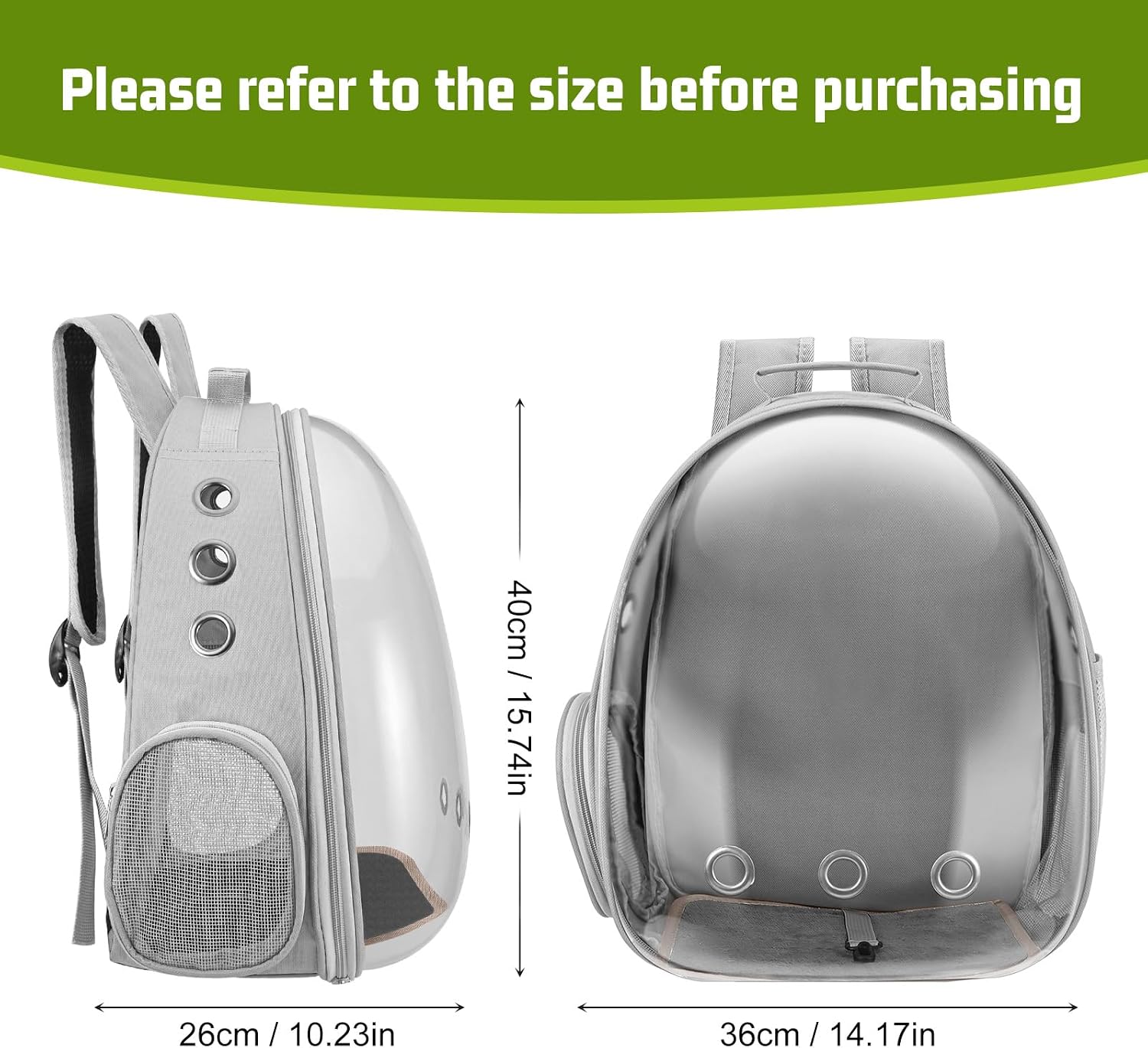 Cat Carrier Backpack Portable Pet Travel Solution Pet Carrier Dog Carrier Backpack Bag Space Capsule for Small Medium Cat Puppy Dog Travel Hiking Walking Camping Up to 17Lb