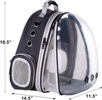Front Expandable Cat Backpack Carrier, Fit up to 20 lbs, Space Capsule Bubble Window Pet Carrier Backpack for Large Fat Cat and Small Puppy