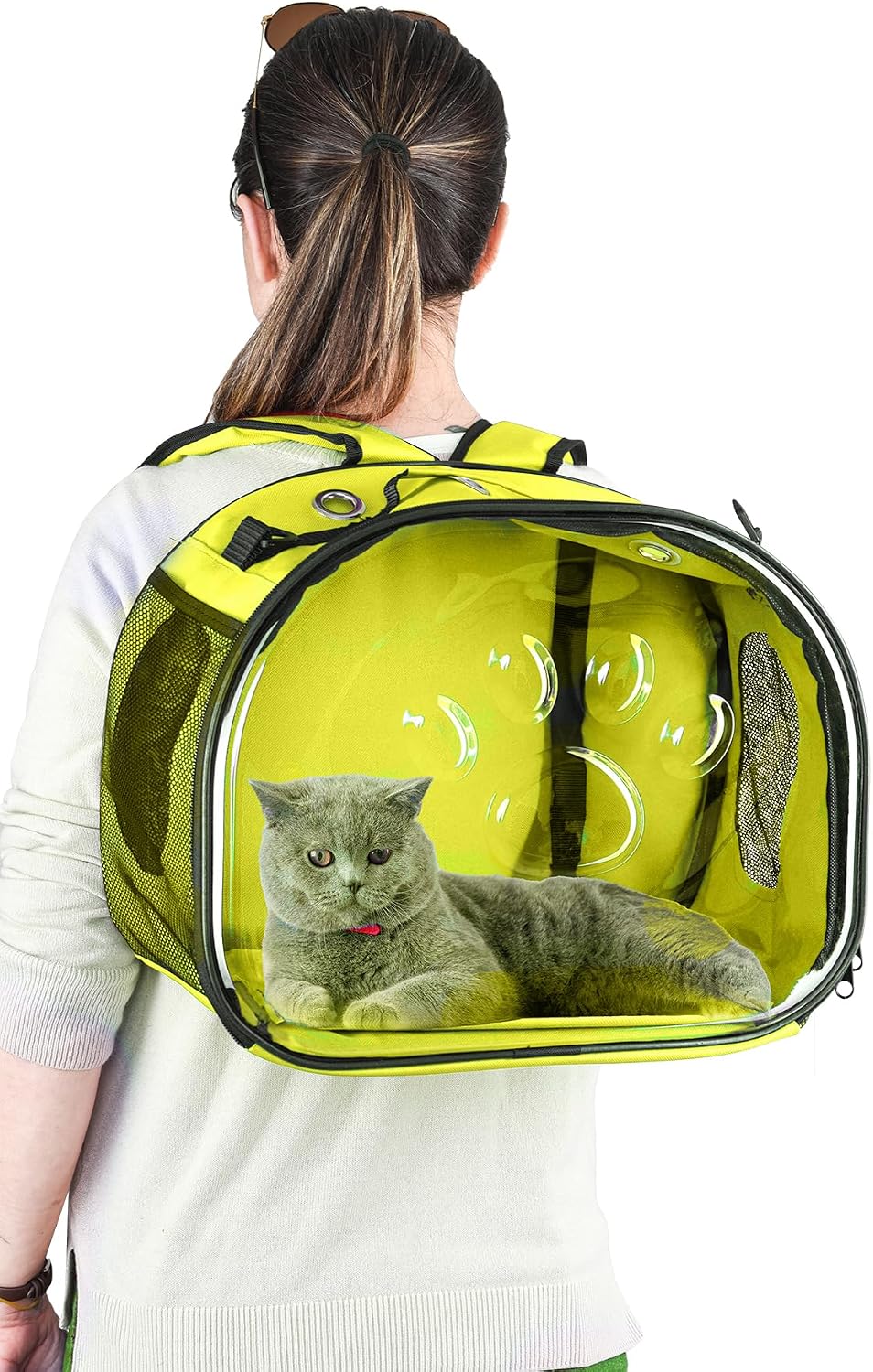 Pet Carrier Backpack, cat Carrier Bag, cat Dog Carrier Bag, Bird Carrier Bag, Backpack Carrier with Foldable Shoulder Strap, Designed for Cats and Puppies, Airline Approved, Travel, Hiking