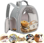 Guinea Pig Backpack Carrier, Reptile Outdoor Used,Bearded Dragon Carrier Backpack with Clear Bubble Window,Small Animal Travel Backpack for Hedgehog Rat Parrot, Airline Approved ( Backpack)