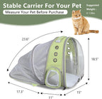 Cat Backpack Carrier, Expandable Breathable Pet Bubble Backpack for Cat Small Dog Airline Approved Pet Travel Carrying Bag for Hiking, Travel, Camping & Outdoor