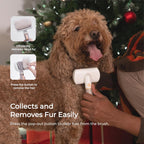 Universal Self-Cleaning Grooming Brush for Cats and Dogs - Gently Removes Undercoat, Easily Removes Pet Hair